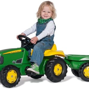 Tractor de pedales JOHN DEERE con remolque