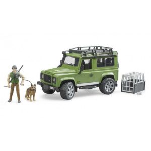 LAND ROVER DEFENDER CON GUARDA FORESTAL Y PERRO