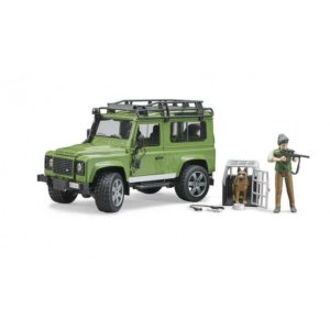 LAND ROVER DEFENDER CON GUARDA FORESTAL Y PERRO