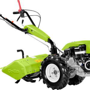Motocultor Grillo G55 con fresa regulable y juego de ruedas.