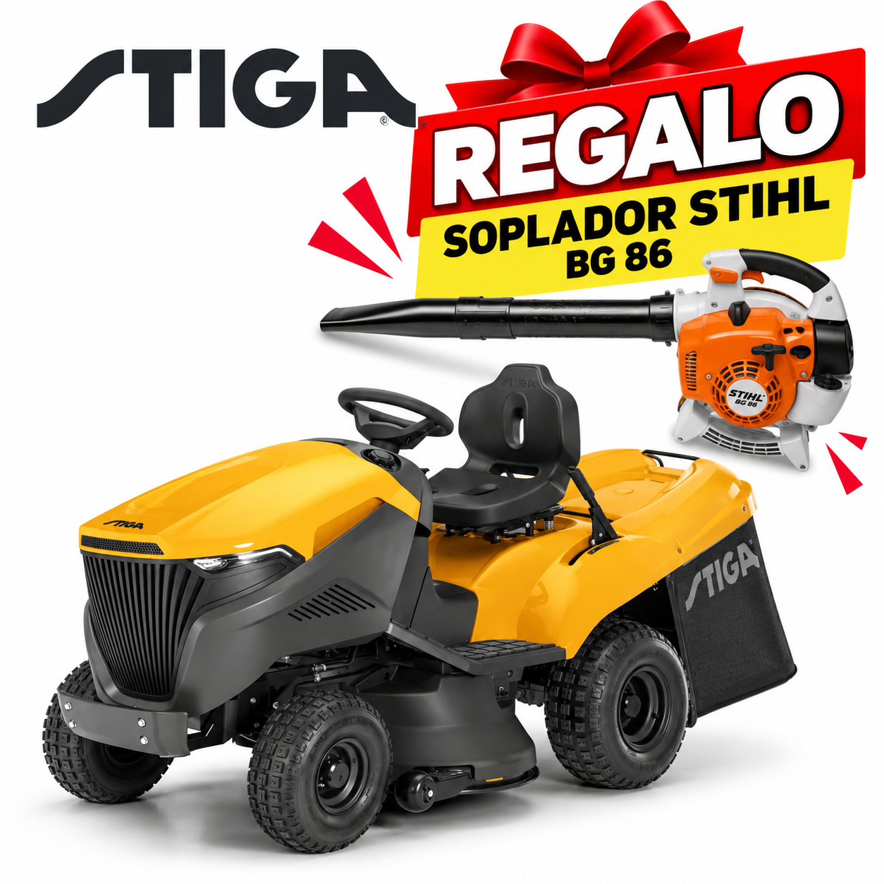 Tractor cortacésped Stiga 798W (Regalo soplador Stihl)